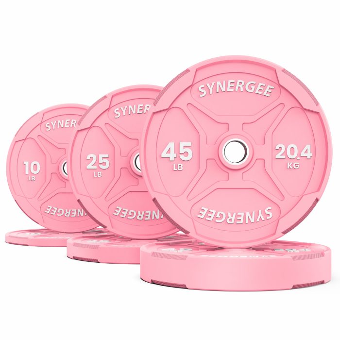 Pink EZ Grip Bumper Plates