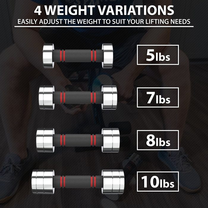 Adjustable Chrome Dumbbells - Image 7