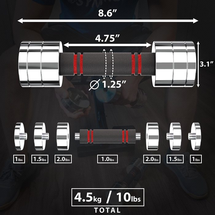 Adjustable Chrome Dumbbells - Image 13