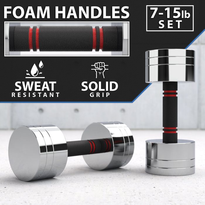 Adjustable Chrome Dumbbells - Image 11