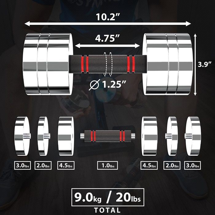 Adjustable Chrome Dumbbells - Image 15